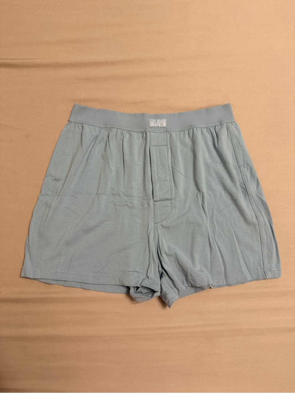SKIMS Light Blue Lounge Boxer Shorts